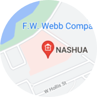 Google map pin for Nashua, NH location